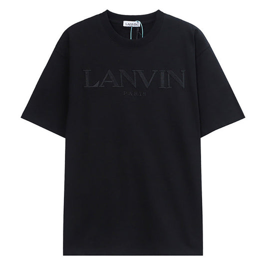 LANVIN Letter Embroidery Logo T-Shirt
