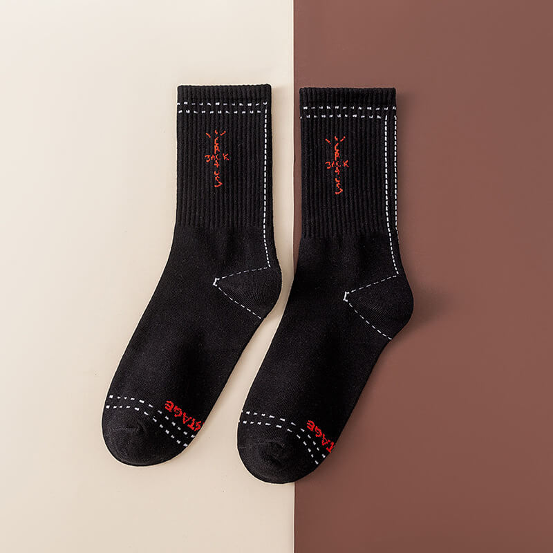 Letter sports and casual socks 2pcs