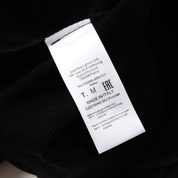 Lanvin Logo Embroidered Cotton Hooded Sweatshirt