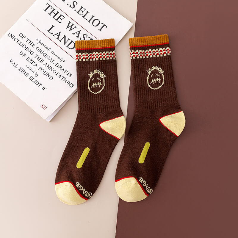 Letter sports and casual socks 2pcs