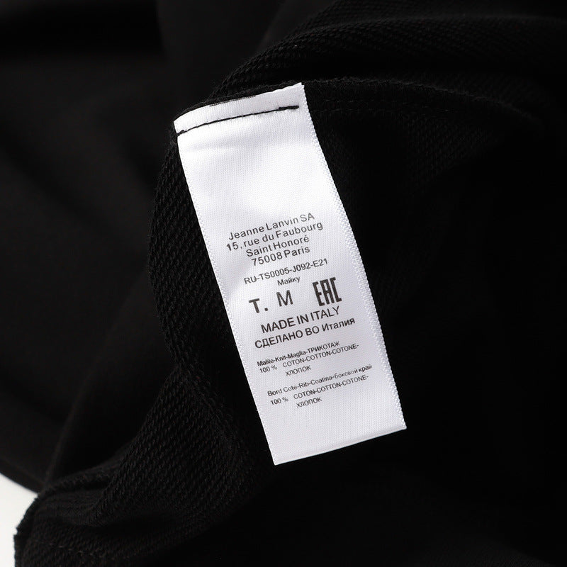Lanvin Logo Embroidered Cotton Hooded Sweatshirt