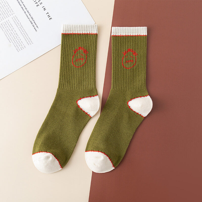 Letter sports and casual socks 2pcs