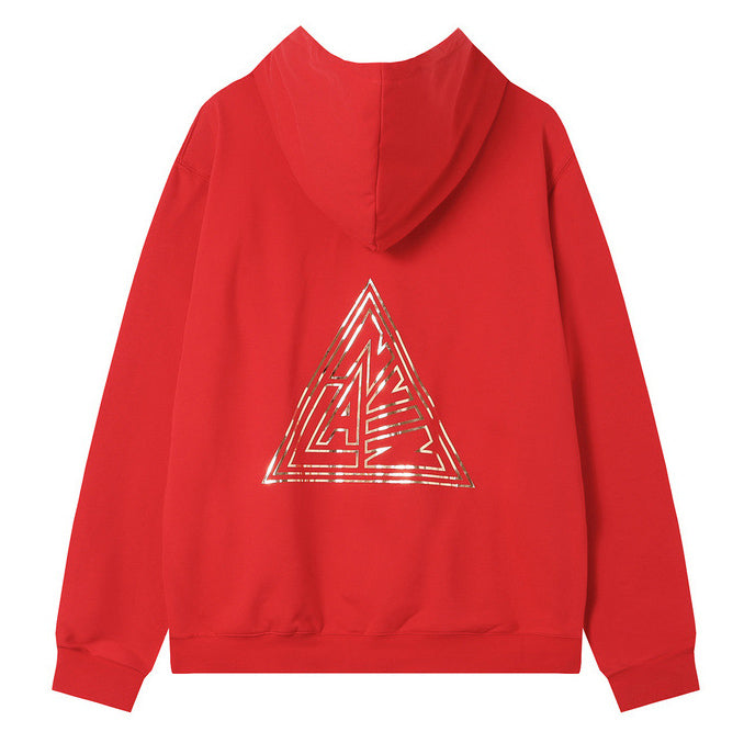 Lanvin Logo Embroidered Cotton Hooded Sweatshirt
